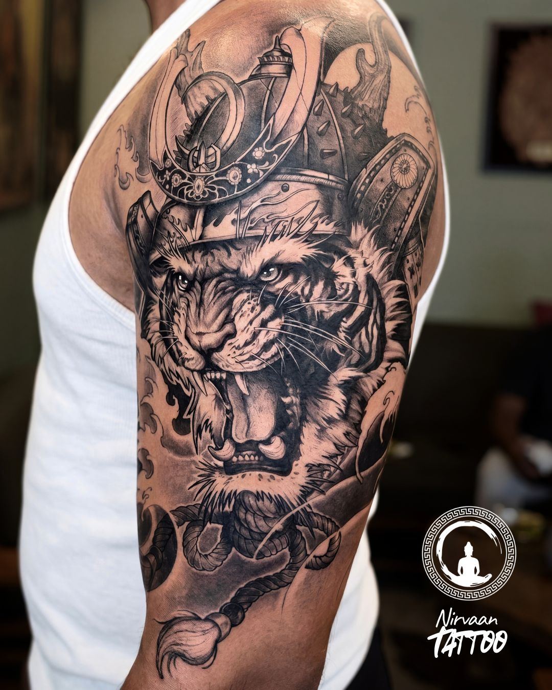 Samurai tiger Japanese tattoo